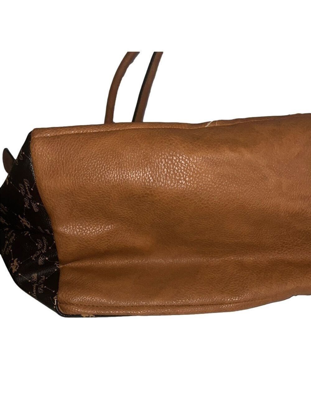 Brown and Black Monogram Tote Bag, NWT, 20X12X7.5, All Vegan Materials T5 - Picture 8 of 11